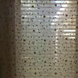 NEW EMBROIDERED SHEER CURTAIN PANEL